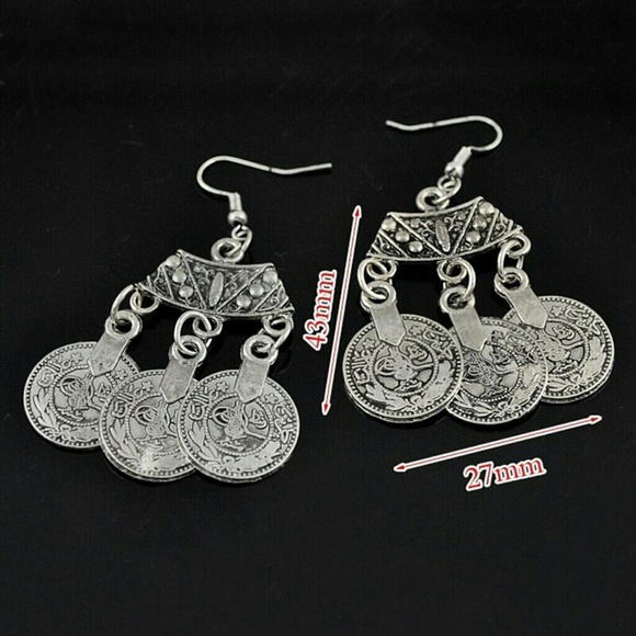 Boho coin earrings!! - Picture 3 of 4